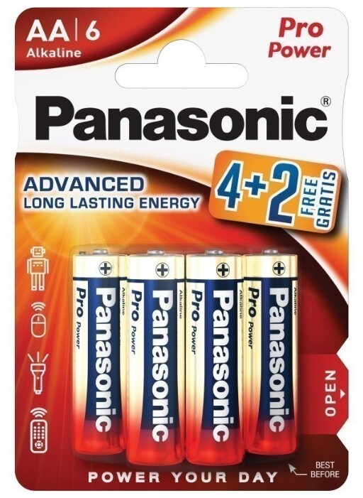 Батарейка Panasonic Pro Power AA/LR6 6 шт блистер