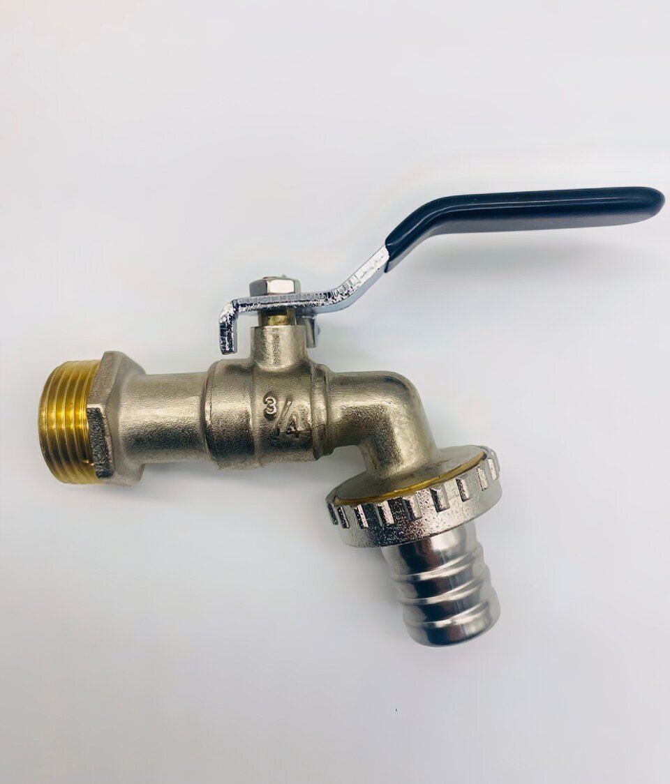 фото Кран садовый со штуцером, водоразборный стандарт ATM 3/4" (ручка рычаг) ViEiR арт. VRC5004