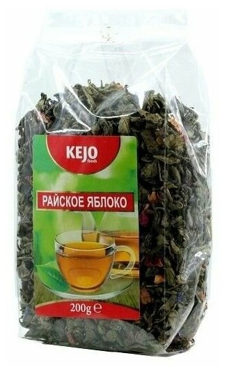 KEJOfoods Чай листовой Райское яблоко, черный 200г - фотография № 3