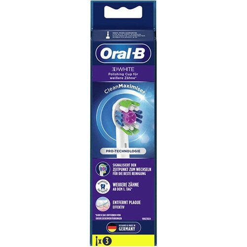 Набор насадок Oral-B 3D White Clean Maximiser, белый, 3 шт. насадки для электрической зубной щетки oral b 3d white eb18 2шт