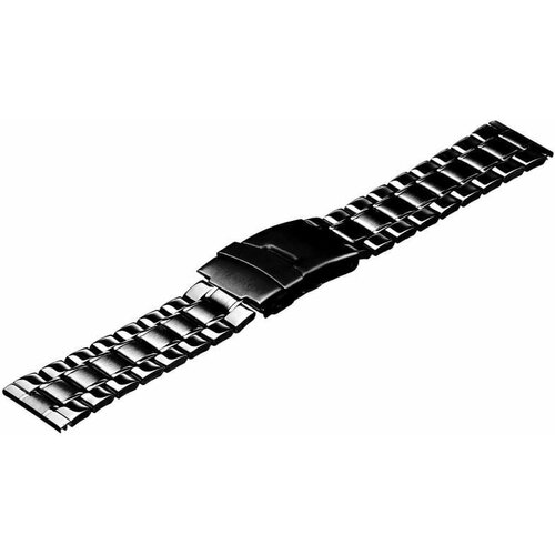 ремешок силиконовый для наручных часов браслет с выпуклой пряжкой из нержавеющей стали 22 мм x 12 мм с инструментами Браслет, черный
