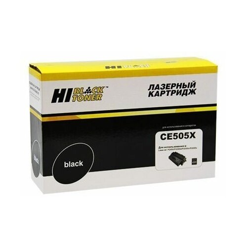 Картридж Hi-Black CE505X, для HP, черный, для лазерного принтера, совместимый картридж лазерный netproduct ce505x для hp laserjet p2055 p2050 canon 719h черный