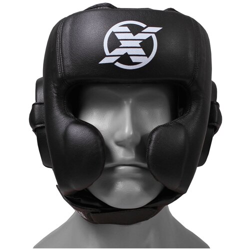 Профессиональный Шлем для бокса Fight EXPERT Winner, с защитой скул, черный , размер L шлем для бокса fight expert vintage fusion коричневый размер m