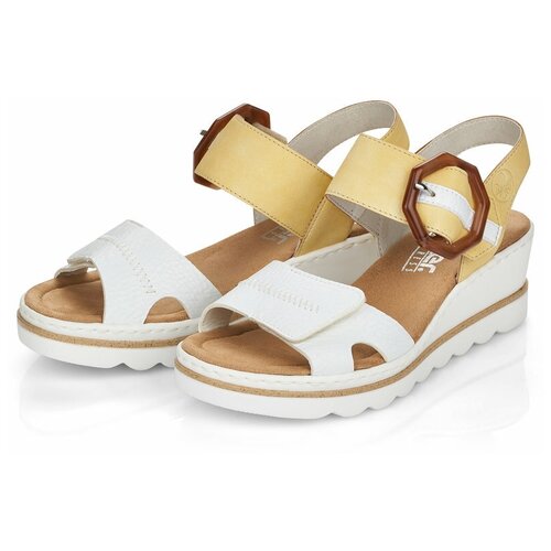 фото Босоножки rieker, размер 40, желтый