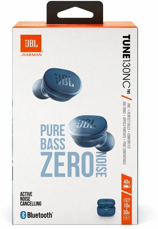 Наушники True Wireless JBL TUNE 130NC TWS Blue (JBLT130NCTWSBLU)