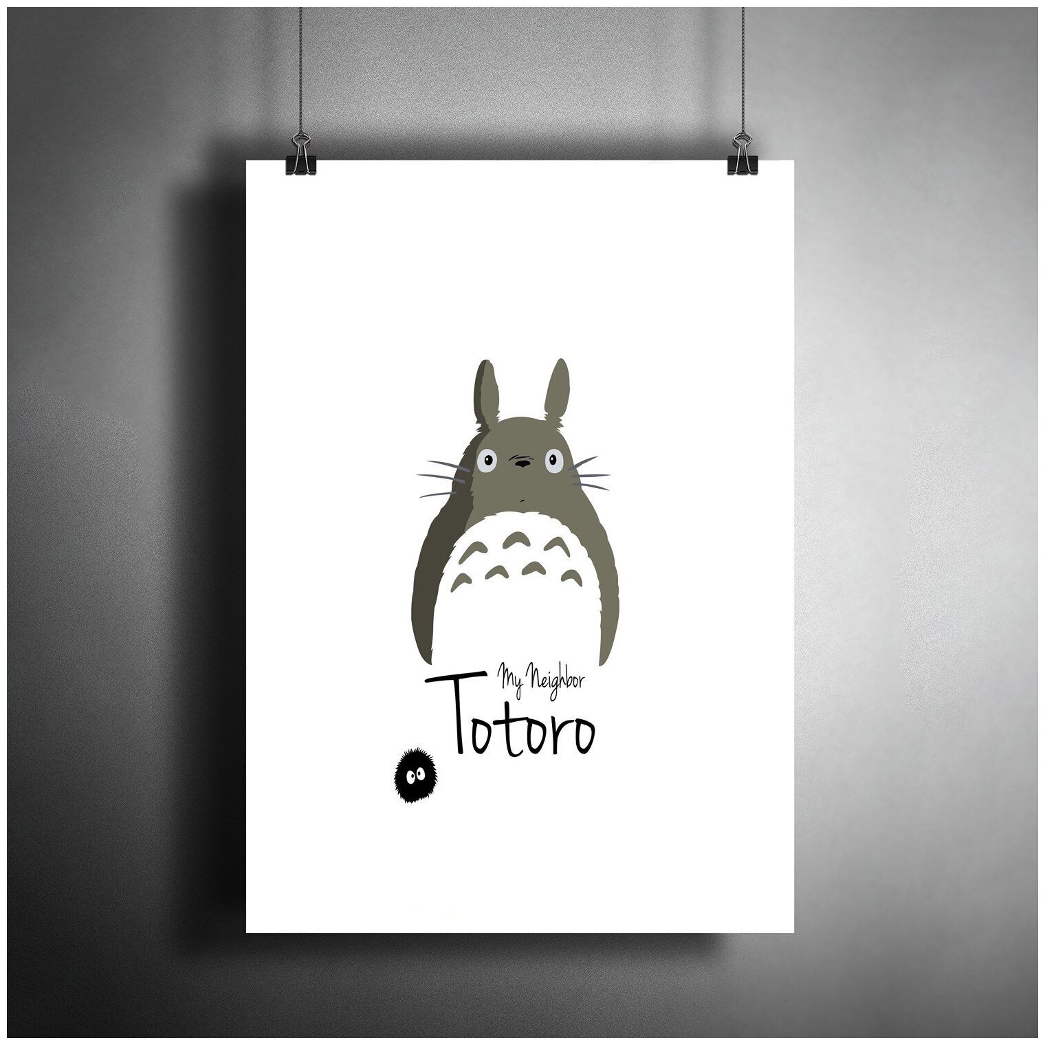 Постер плакат для интерьера "Аниме манга Хаяо Миядзаки: Мой сосед Тоторо. Tonari no Totoro" / Декор дома офиса бара. A3 (297 x 420 мм)
