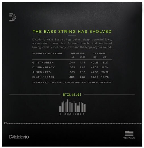Комплект струн для бас-гитары D'Addario NYXL45105 — фото 1