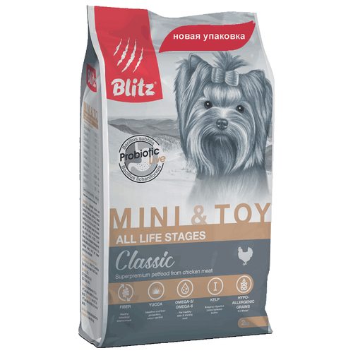 фото Корм для собак Blitz Adult Dog Mini & Toy Breeds dry (2 кг)