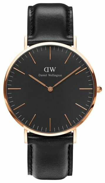 Наручные часы Daniel Wellington Classic Black, черный, золотой