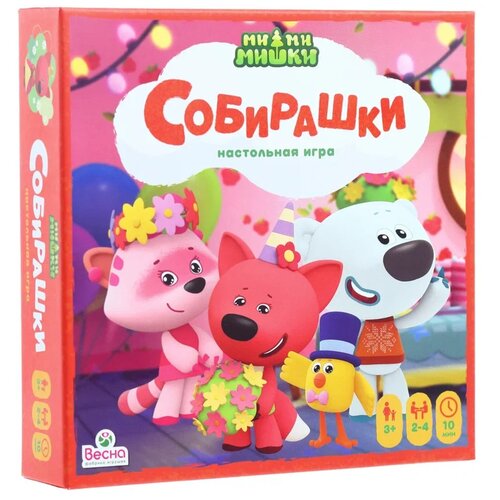 Настольная игра Весна «Собирашки» Ми-ми-мишки настольные игры весна настольная игра ми ми мишки битва за урожай