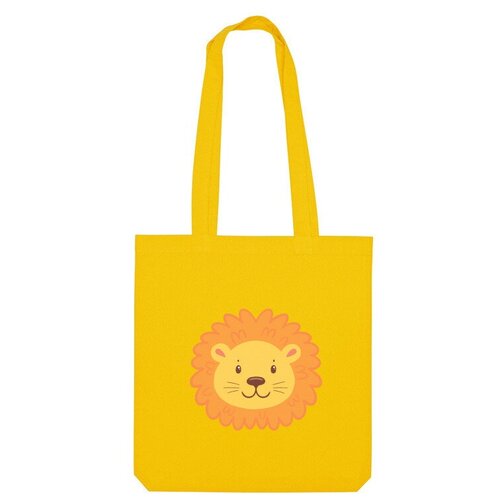 Сумка шоппер Us Basic, желтый сумка милый лев с гитарой подарок для льва ярко синий