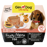 Корм для собак GimDog Little Darling Fruity Menu паштет из говядины с папайей - изображение