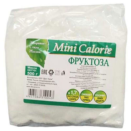 Mini Calorie Сахарозаменитель Фруктоза порошок, 500 г