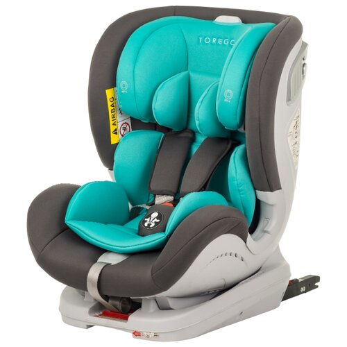 фото Автокресло группа 0/1/2 (до 25 кг) TOREGO Drive Isofix, серый/бирюзовый