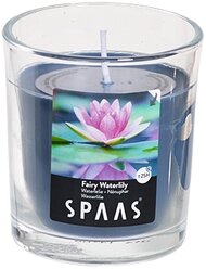 Свеча Spaas Fairy Waterlily в стакане серый