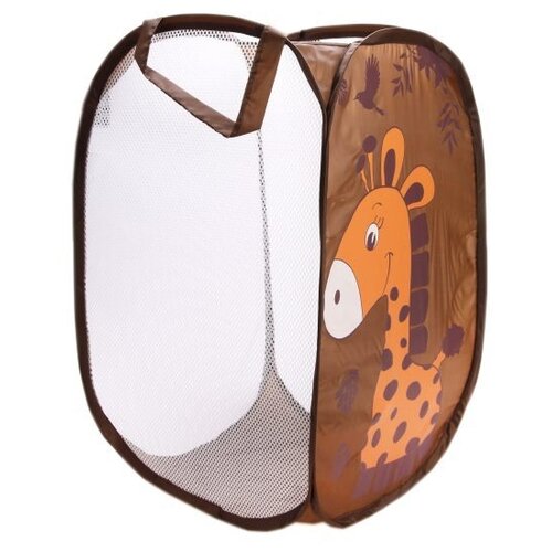 фото Корзина наша игрушка жирафик 34х54 см (hlj171020-3-1) коричневый/оранжевый