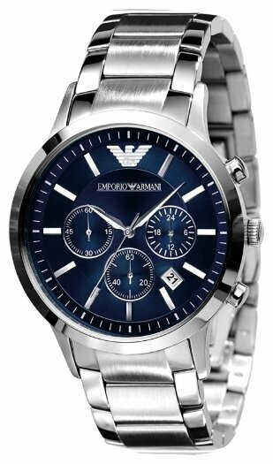 Наручные часы EMPORIO ARMANI Renato AR2448, серебряный, синий