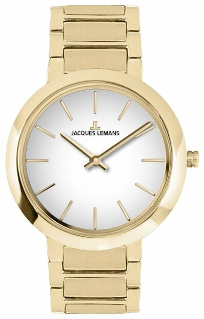 Наручные часы JACQUES LEMANS Classic, белый, золотой