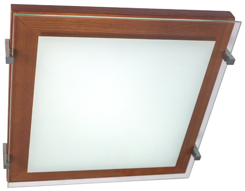 фото "Полесье" 300х300 НПБ 09-2х40-001 М94 белый /корпус вишня /держатель хром ИУ Светильник