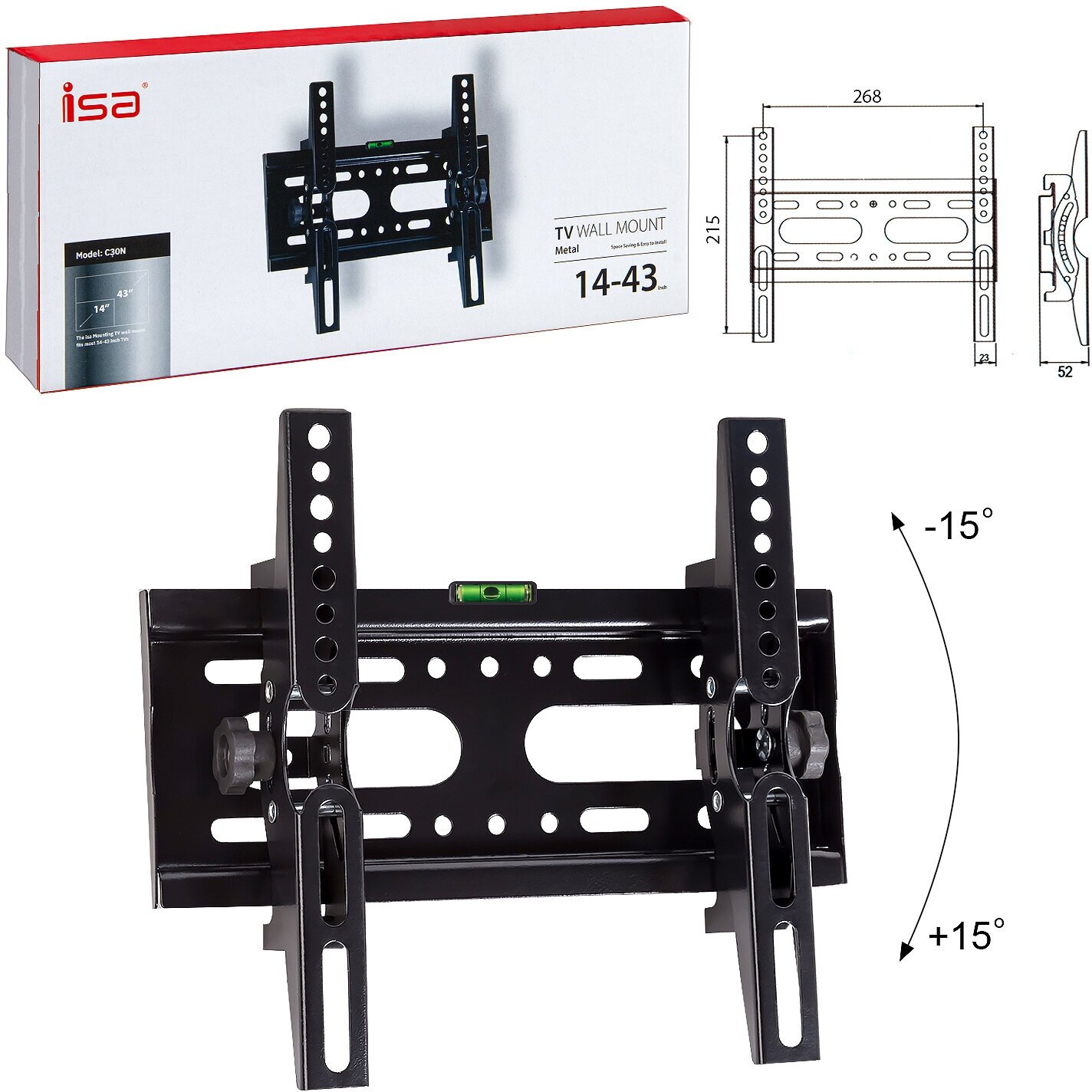 Кронштейн для телевизора / кронштейн для монитора 14"-43" C30N ISA