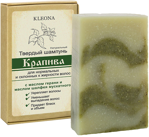 Твердый шампунь Kleona Крапива, 80 г