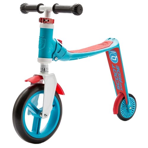 Детский 2-колесный самокат-беговел Scoot & Ride Highway Baby, голубой/красный