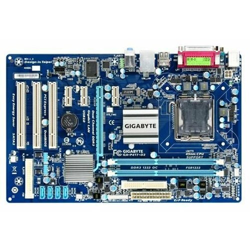 Материнская плата GIGABYTE GA-P41T-D3 rev1.3/1.4 LGA 775 G41PCI-E+GbLAN SATA ATX 2DDR3 бу