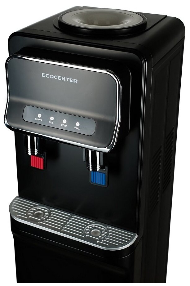 Кулер (диспенсер) для воды напольный компрессорный с нагревом ECOCENTER G-F93C черный