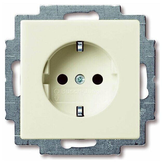 20 EUCKS-92-507 Розетка SCHUKO 16А 250В, c шторками, Basic 55, слоновая кость
