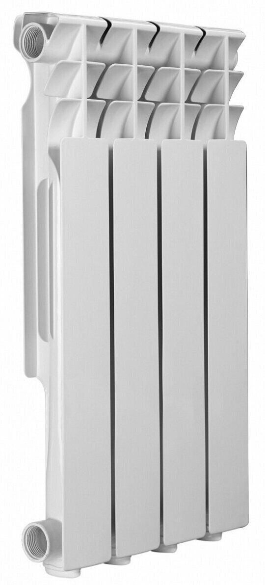 Радиатор алюминиевый AZARIO AL500/80 4 секции, белый (AL500/80/4)