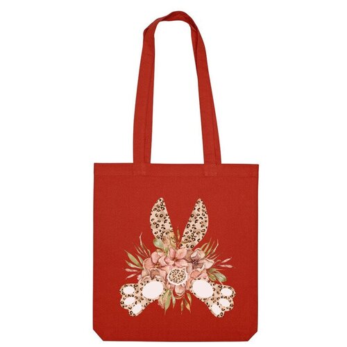 Сумка шоппер Us Basic, красный сумка леопардовый цветочный заяц акварельный букет белый