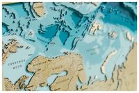 Панно ArtWood Planet Карта глубин Россия 88х53 см