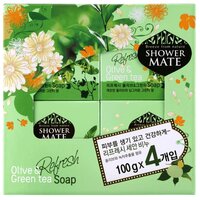 Мыло кусковое Shower Mate Olive & Green tea 400 г