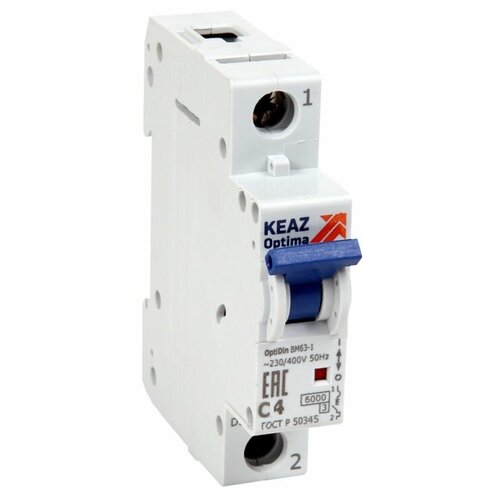 260505 КЭАЗ Выключатель автоматический модульный OptiDin BM63 1C20 УХЛ3 (Новый) - 20 А, 6 кА