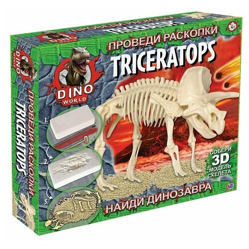 Набор. Проведи раскопки. Triceratops. Трицератопс