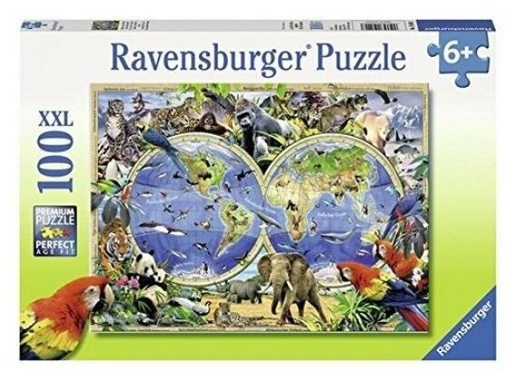 Пазл Ravensburger Животные Мира, 100 деталей 105403