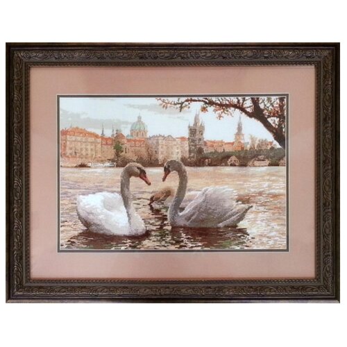 фото Риолис набор для вышивания крестом лебеди. прага 45 x 30 (1364)