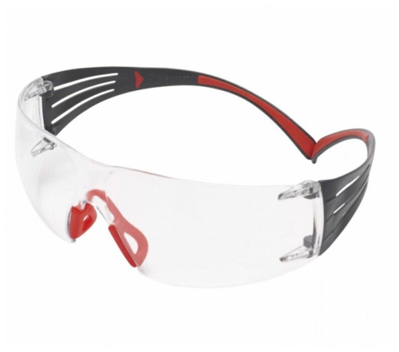 фото Очки стрелковые 3M SecureFit 401, линзы прозрачные, душки красные SF401SGAF-RED-EU 3M SF401SGAF-RED-EU