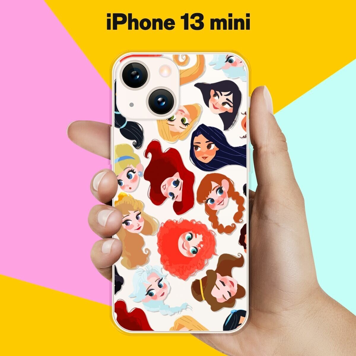 Силиконовый чехол на Apple iPhone 13 mini Принцессы / для Эпл Айфон 13 Мини