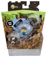 Игровой набор Mattel Minecraft Grass 1 - Стив, Паук, Корова CGX25