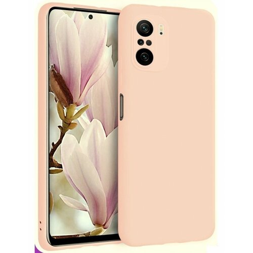Накладка силиконовая Silicone Cover для Poco F3 / Xiaomi Mi 11i пудровая накладка силиконовая silicone cover для poco f3 xiaomi mi 11i розовая