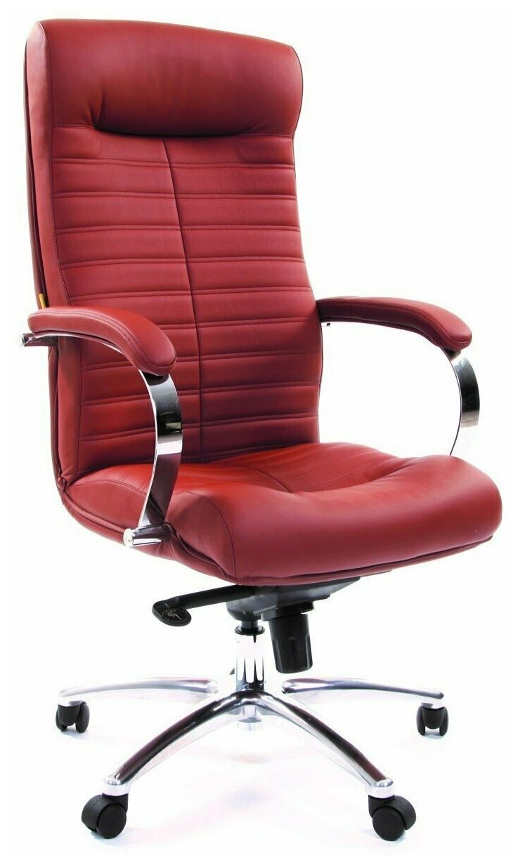 Офисное кресло, кресло руководителя CHAIRMAN 480, экокожа, коричневый