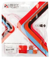 Кабель Liberty Project USB - microUSB 1 м белый/зеленый