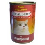 Корм для кошек Dr. Alder`s (0.4 кг) 24 шт. КЭТ ГАРАНТ мясо кусочки в желе Для домашних кошек - изображение