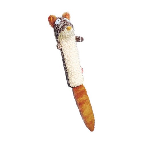 Игрушка для собак GiGwi Plush Friendz Белка (75309), коричневый/бежевый, 1шт. игрушка для собак gigwi plush friendz лось 75400 коричневый бежевый 1шт