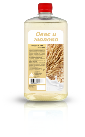 Ника Мыло жидкое Овес и молоко овес, молоко, 1 л, 1 кг