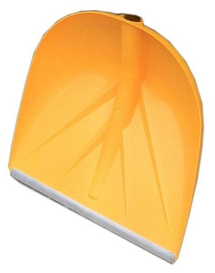 Лопата PROTEX санта без черенка, ковш желтый 420*400 с алюминиевой планкой d-32мм - фотография № 2