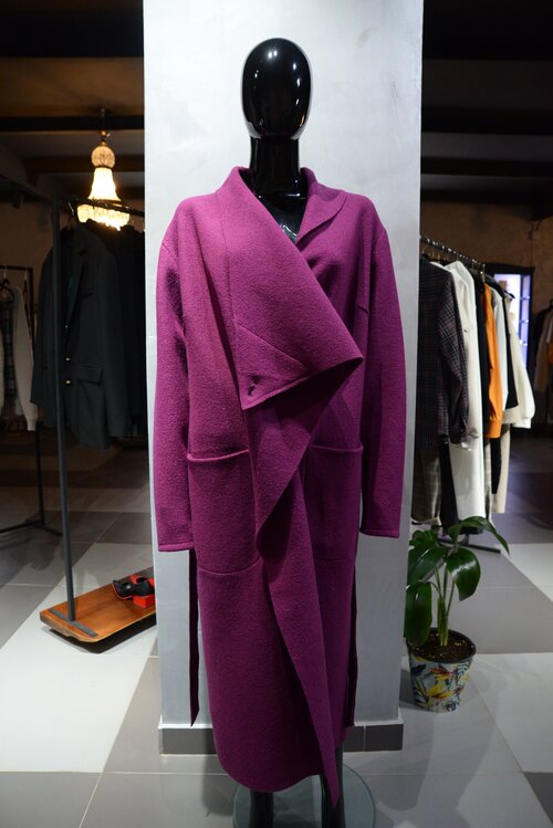 Пальто , демисезон/лето, размер 48-50, фиолетовый, фуксия