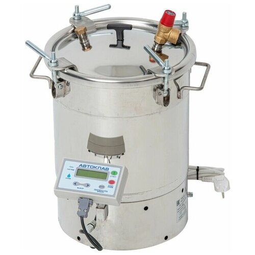 Домашний автоклав «Малыш Нерж с ЭБУ с программой для реторт упаковки», с фальшдном, объем 22л Форком