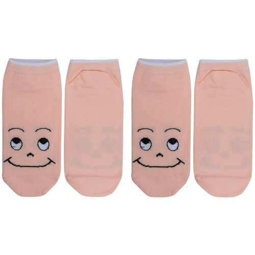 фото Комплект из 2 пар детских носков vasilina 8с7365, персиковые, размер 20-22